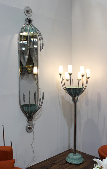 Sarafa Wall Mirror and Floor Lamp